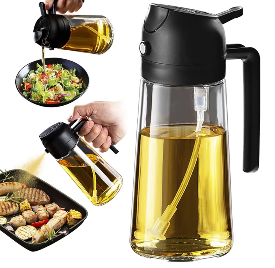 2-in-1 Oil Sprayer & Dispenser Bottle