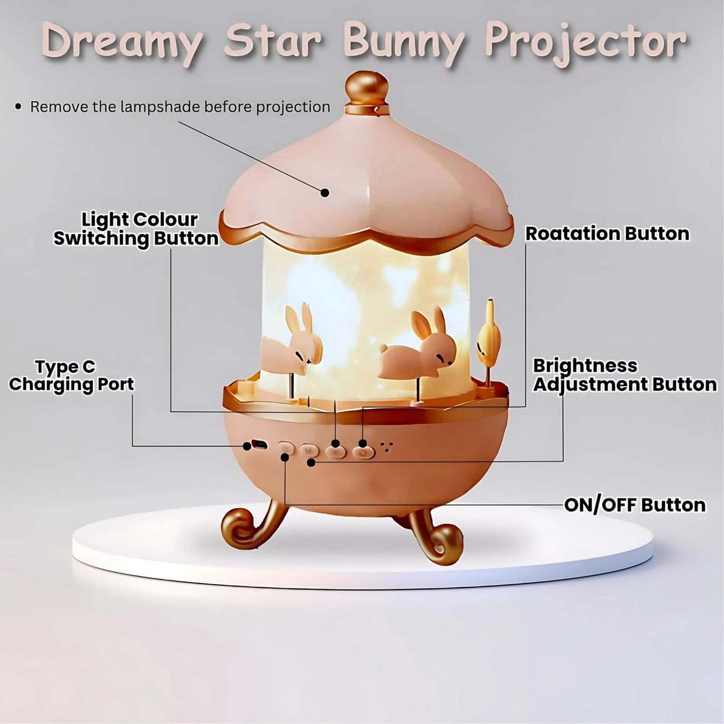 Whimsical Rabbit Projector