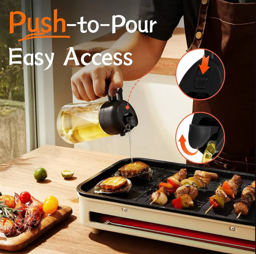 2-in-1 Oil Sprayer & Dispenser Bottle