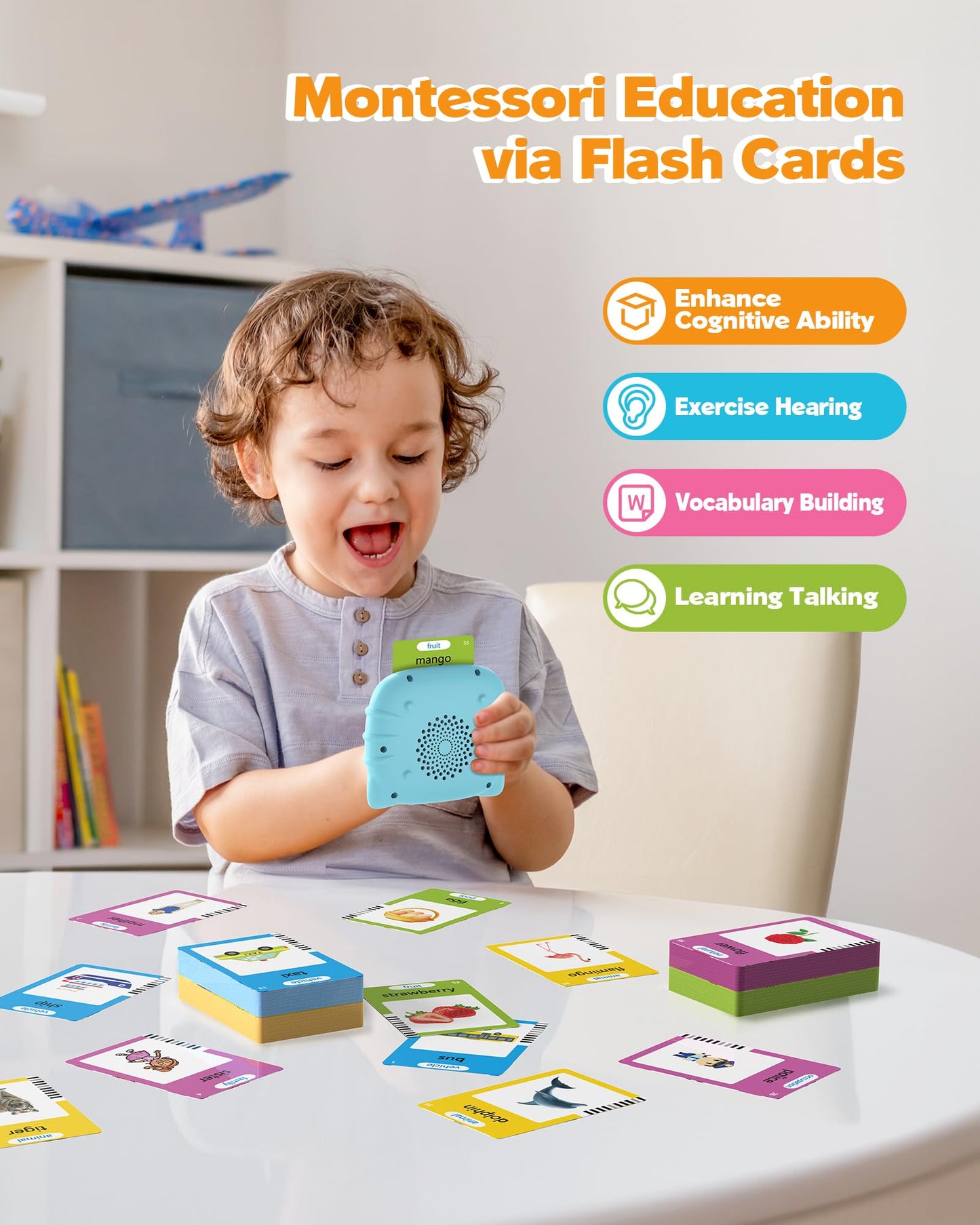 Talking Flash Cards for Toddlers (Ages 1-4)