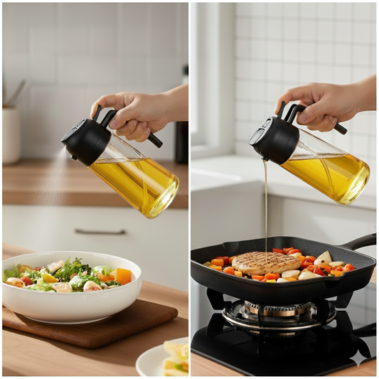 2-in-1 Oil Sprayer & Dispenser Bottle