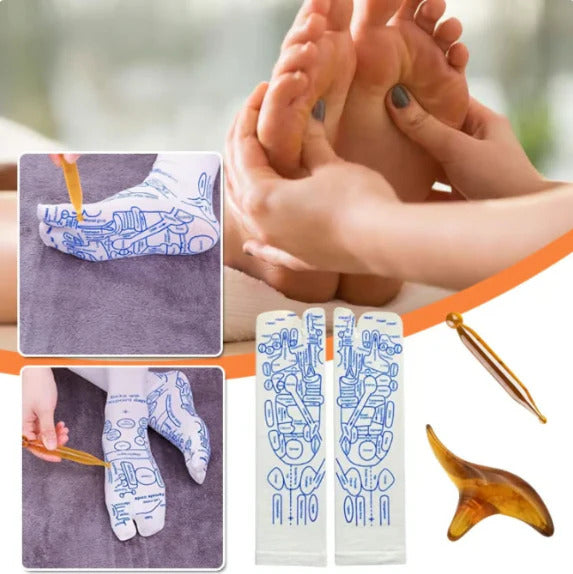 Reflexology Socks with Trigger Point Massage Tool