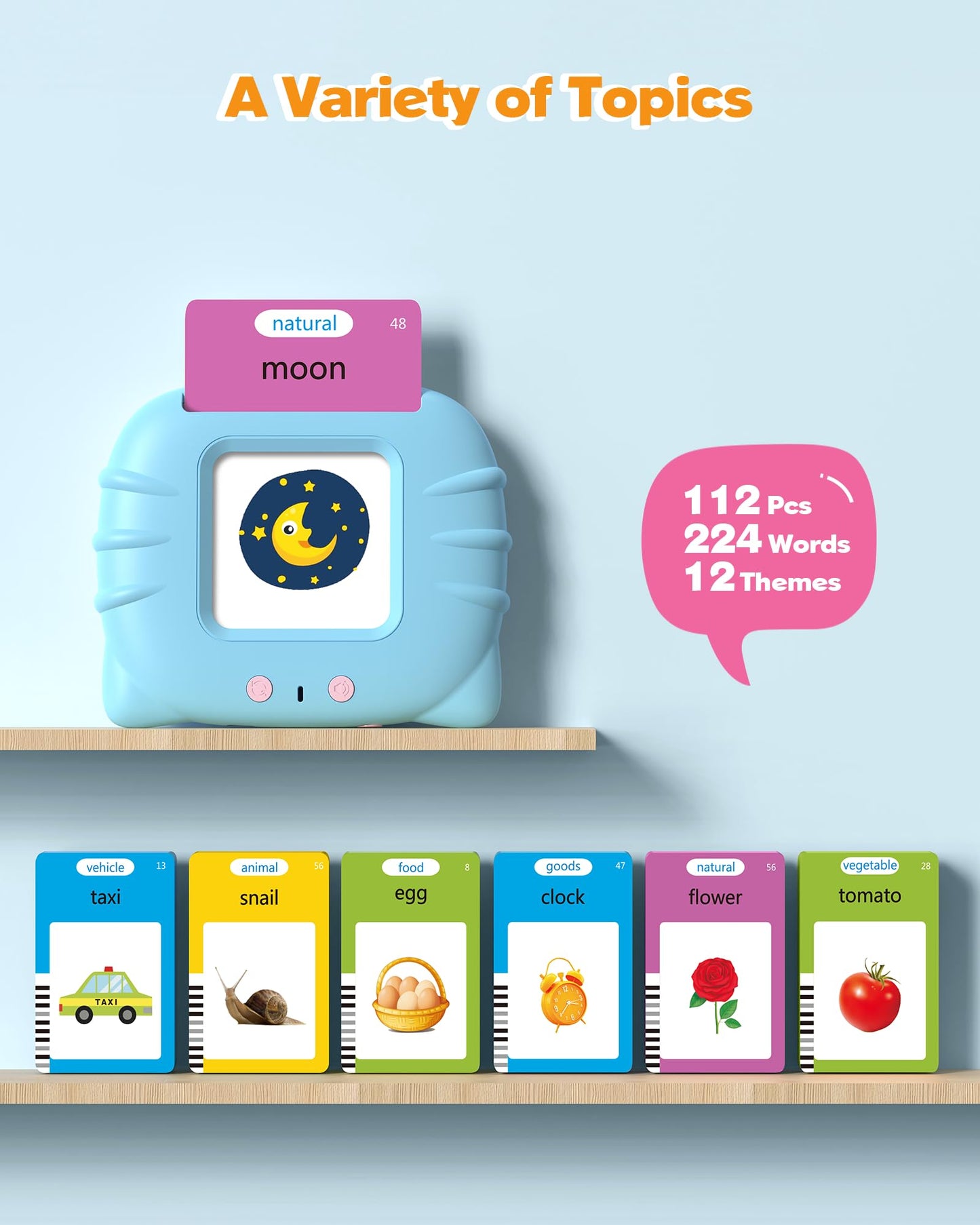 Talking Flash Cards for Toddlers (Ages 1-4)